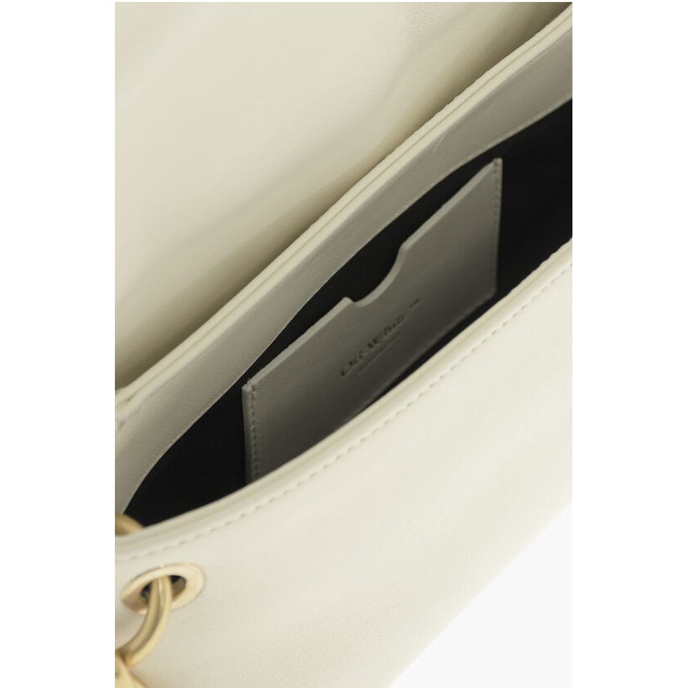 Off-White Beige Calfskin Shoulder Bag