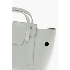 Off-White Light Blue Leather Tote Bag