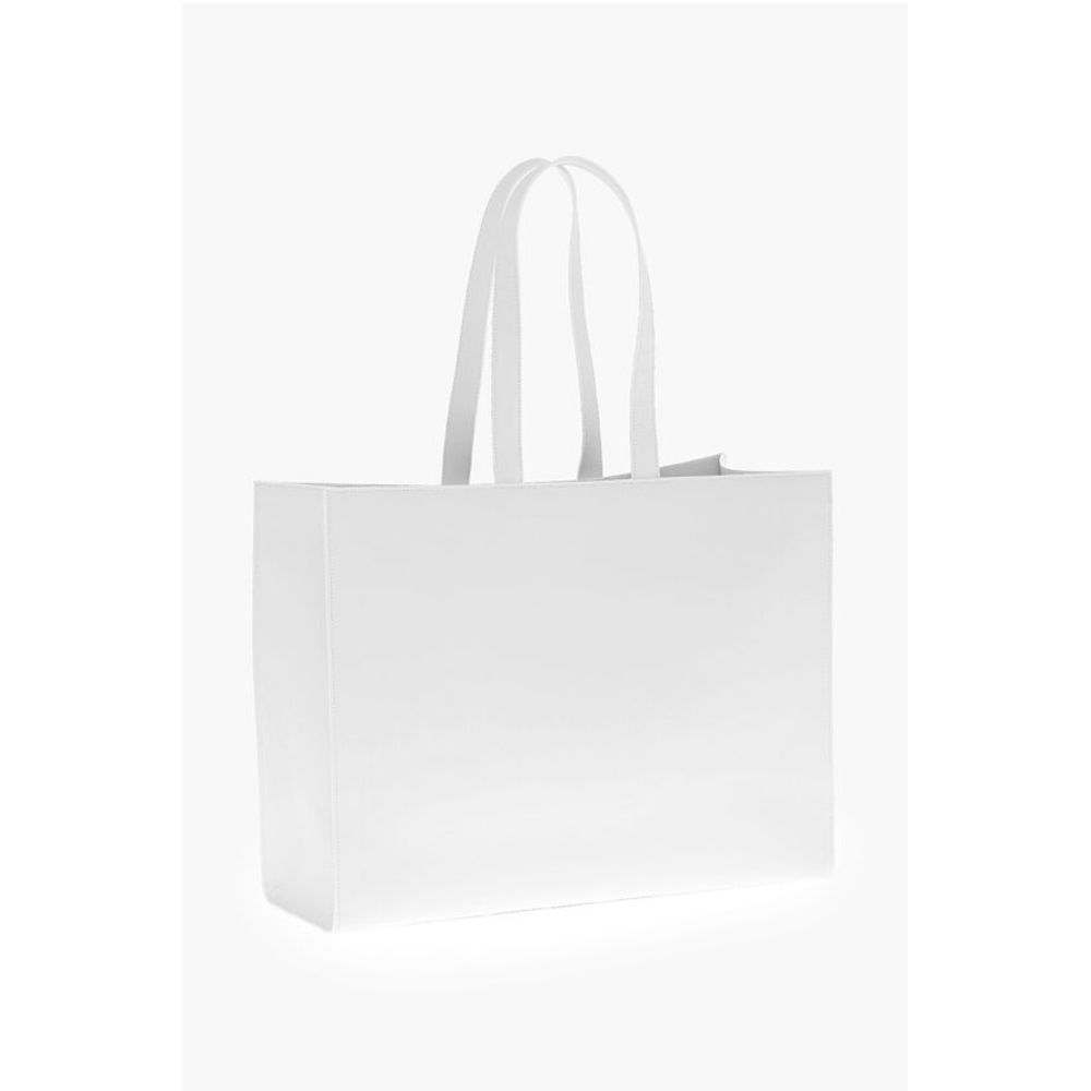 Off-White Black And White Leather Tote Bag