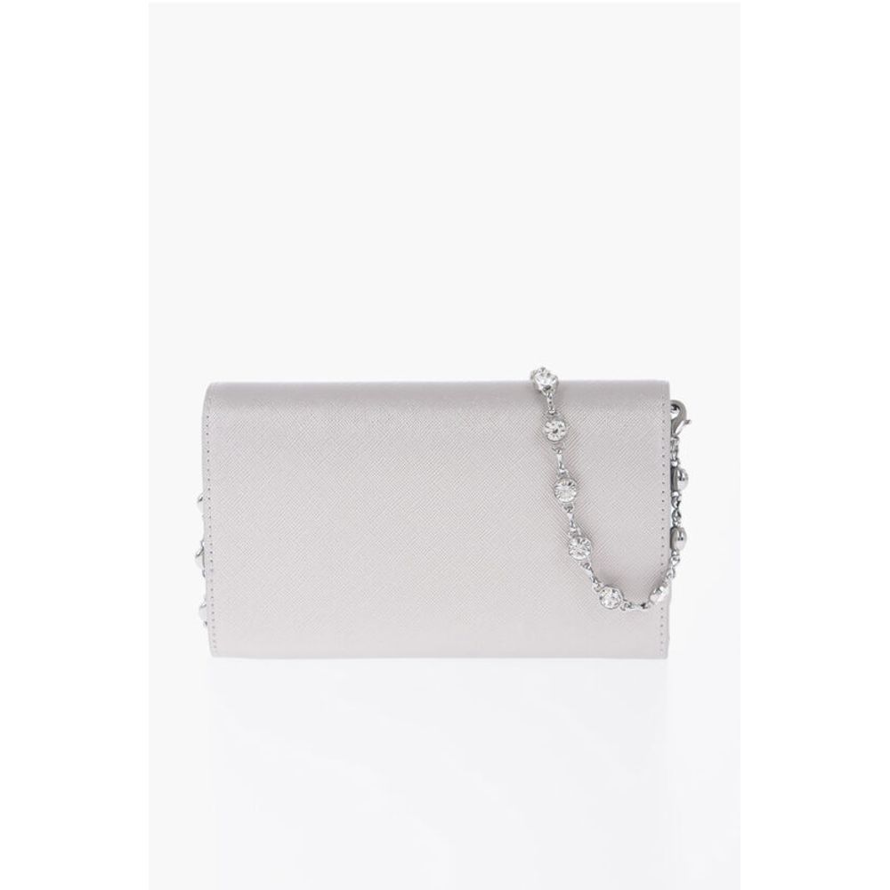 Moschino Silver Polyethylene Wallet