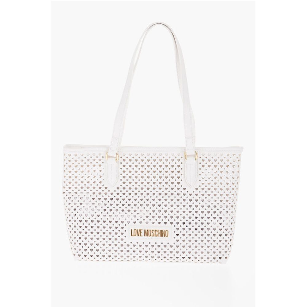 Moschino White Polyurethane Tote Bag