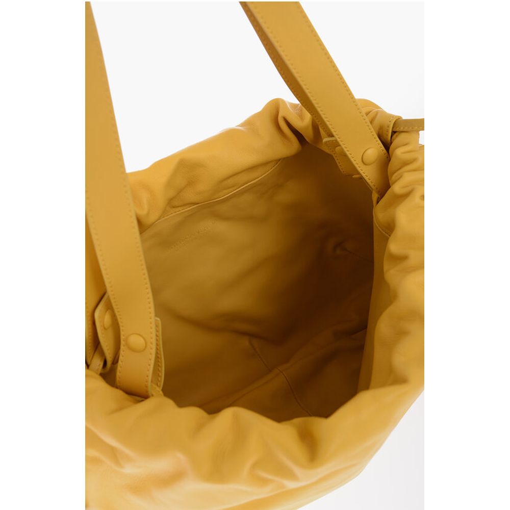 Bottega Veneta Yellow Calfskin Shoulder Bag