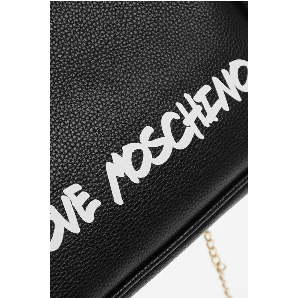Moschino Black Calfskin Tote Bag