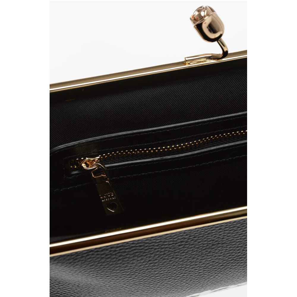 Moschino Black Calfskin Tote Bag
