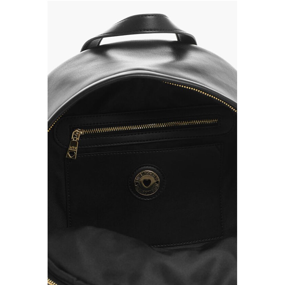 Moschino Black Polyethylene Backpack