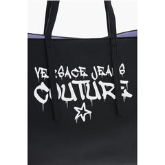 Versace Black Polyester Tote Bag