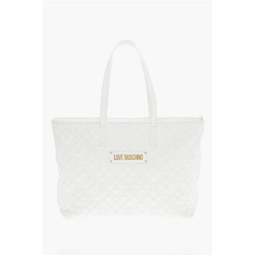 Moschino White Polyethylene Tote Bag