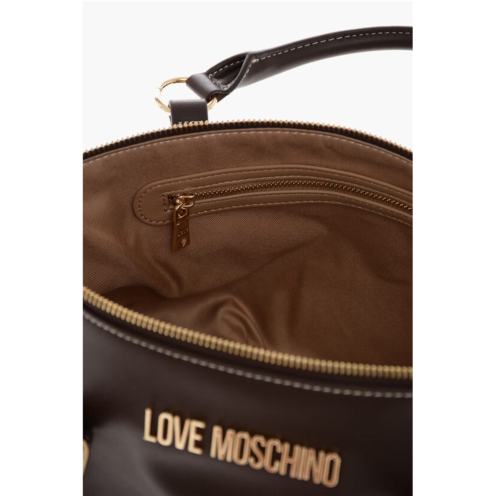 Moschino Brown Polyethylene Tote Bag