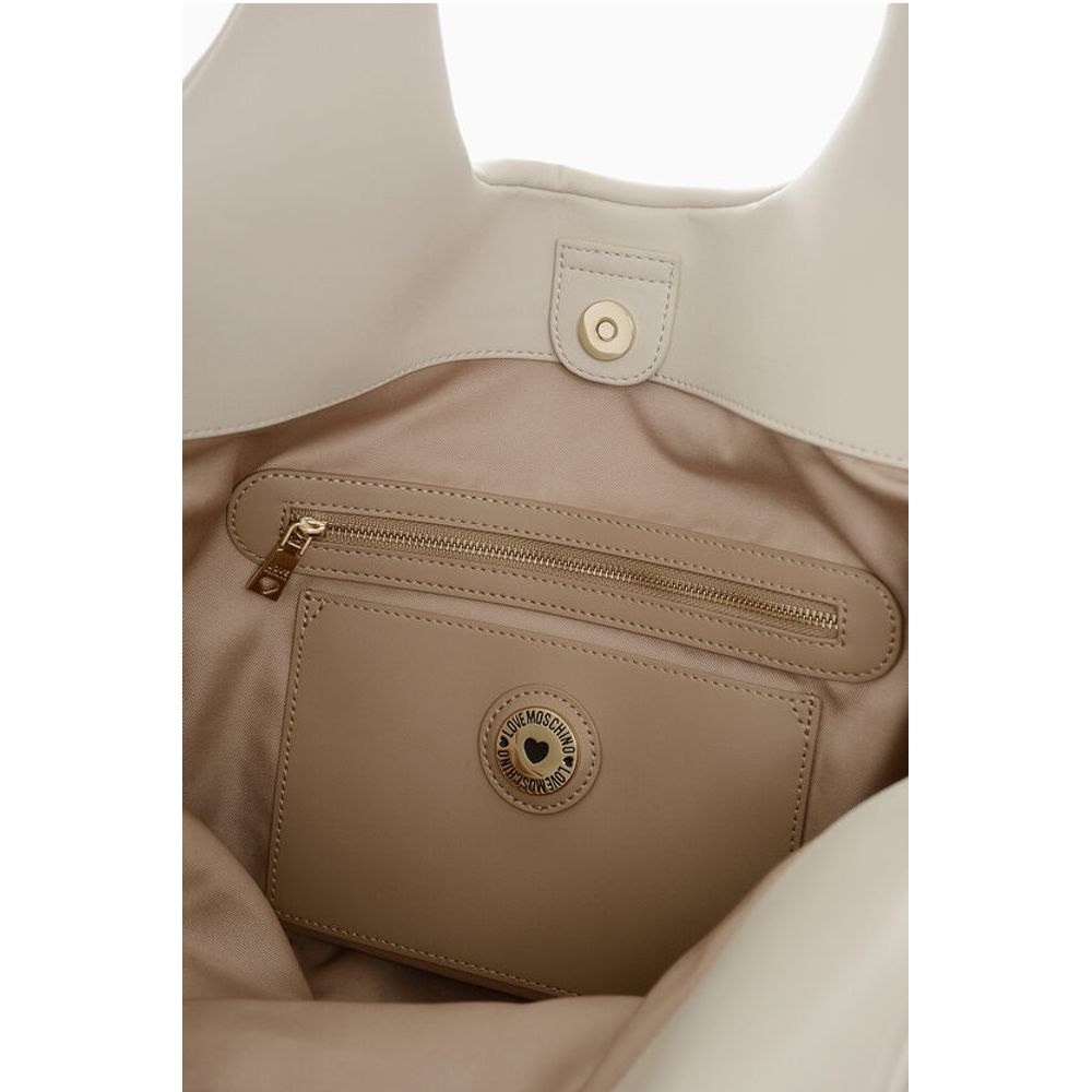 Moschino Beige Polyethylene Shoulder Bag