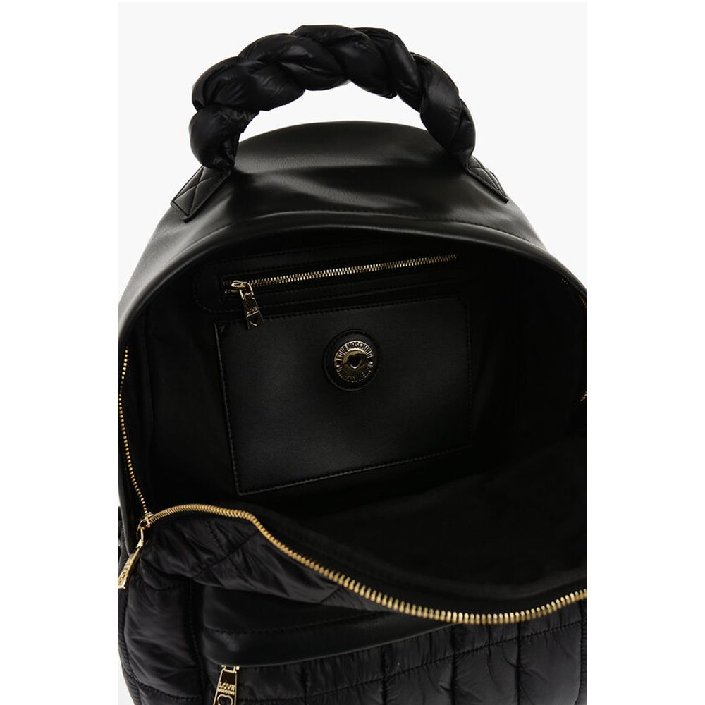 Moschino Black Nylon Backpack