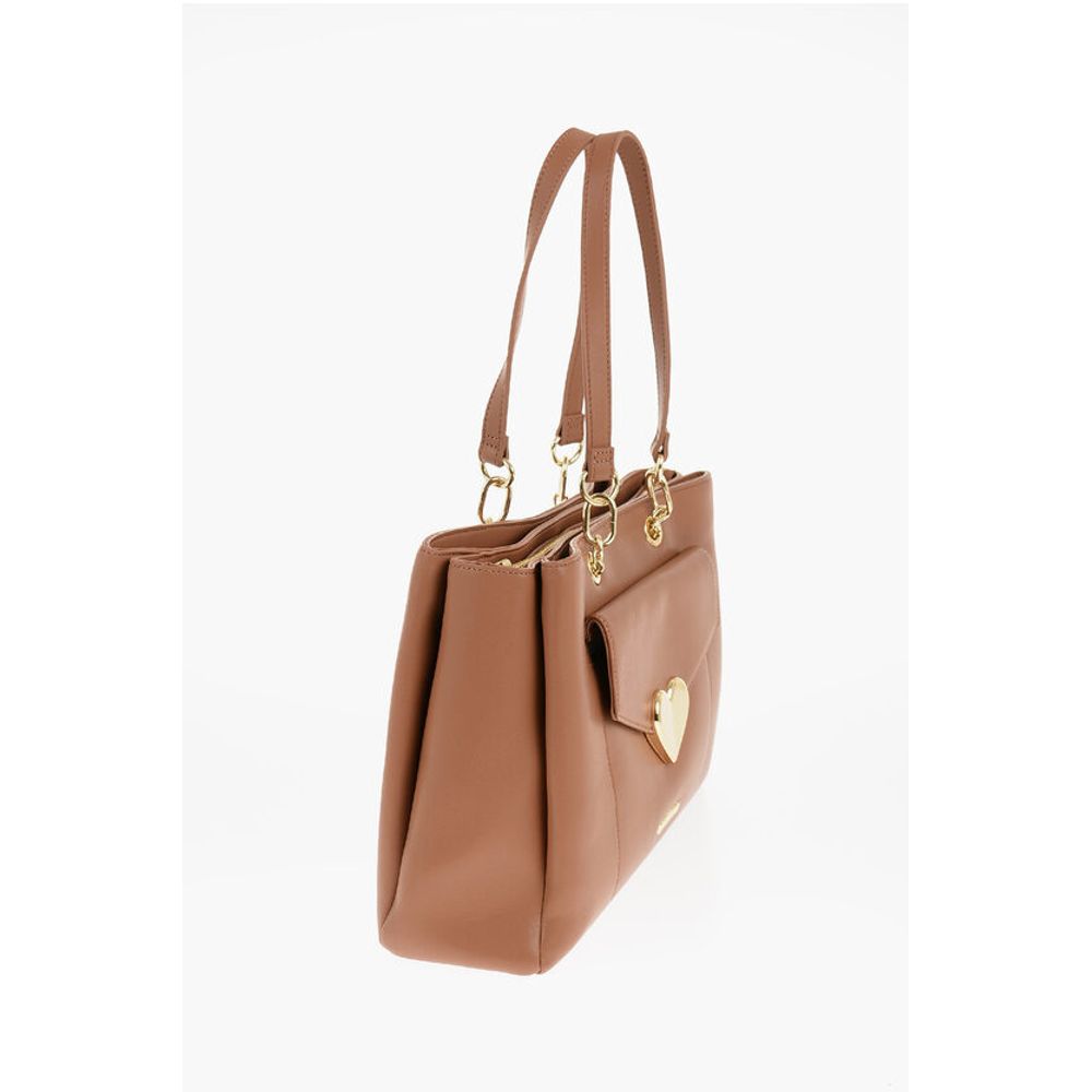 Moschino Brown Polyethylene Shoulder Bag