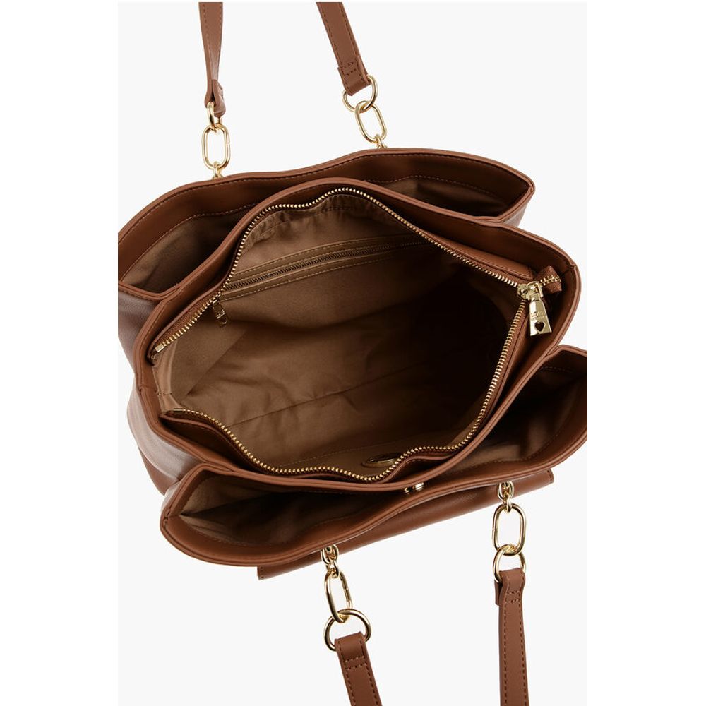 Moschino Brown Polyethylene Shoulder Bag
