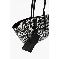 Versace Black And White Polyester Shoulder Bag