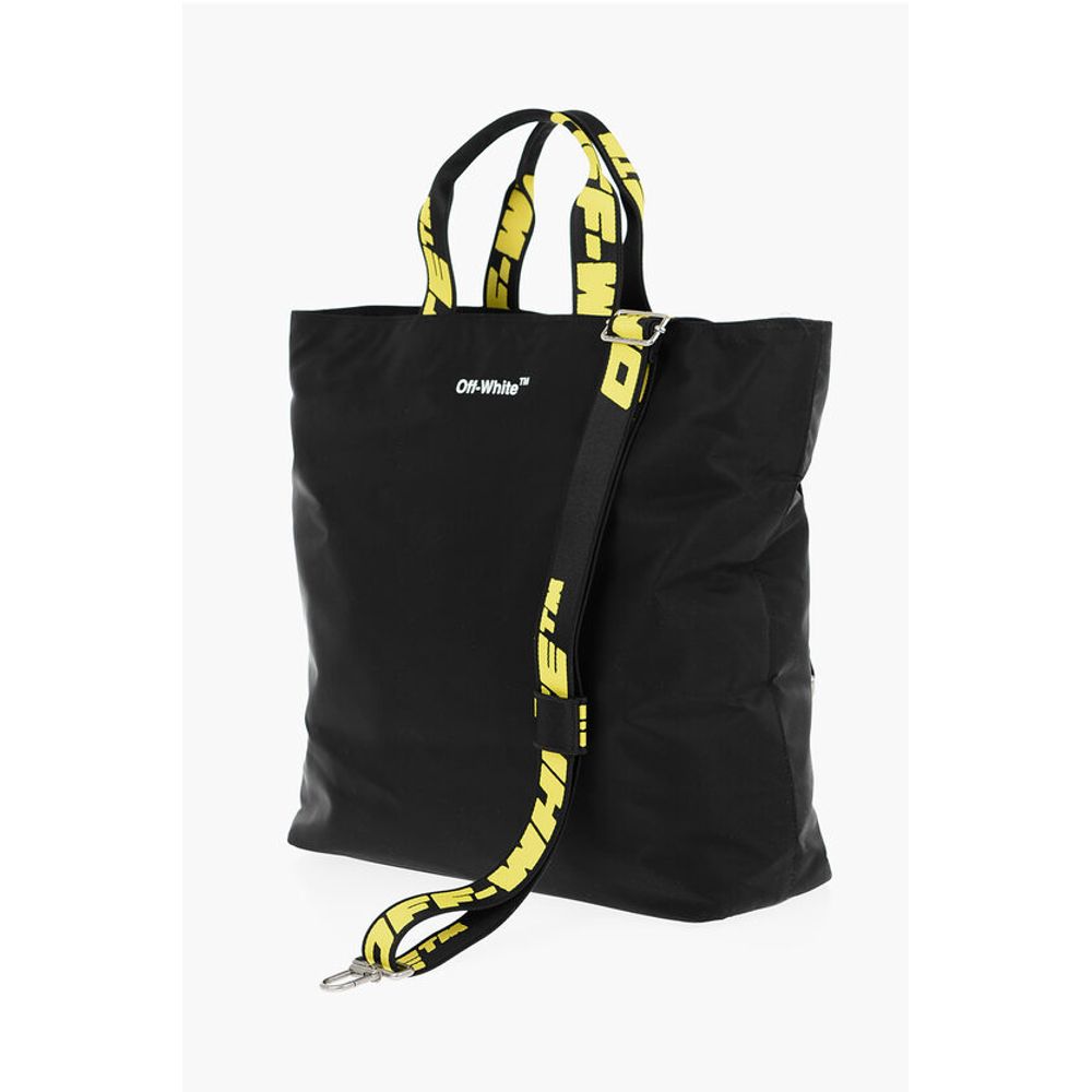 Off-White Black Nylon Tote Bag