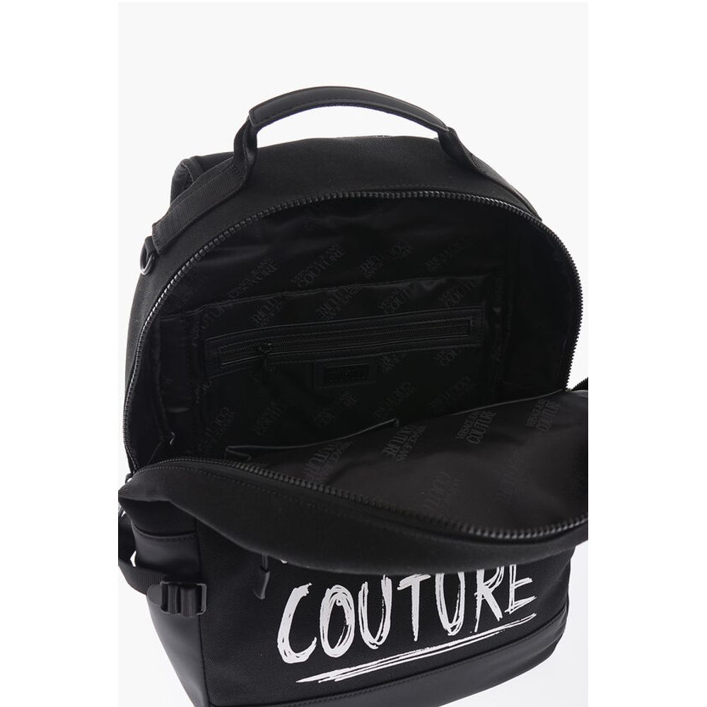 Versace Black Polyester Backpack