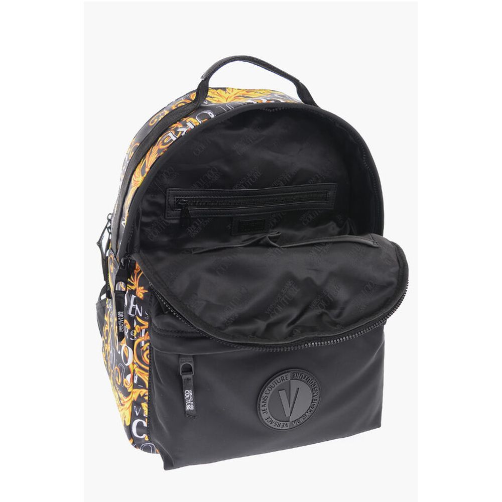 Versace Black Polyester Backpack