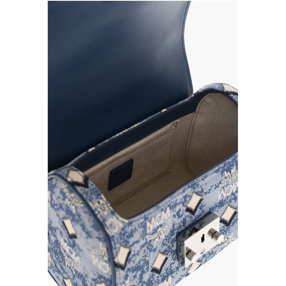 MCM Blue Polyamide Tote Bag