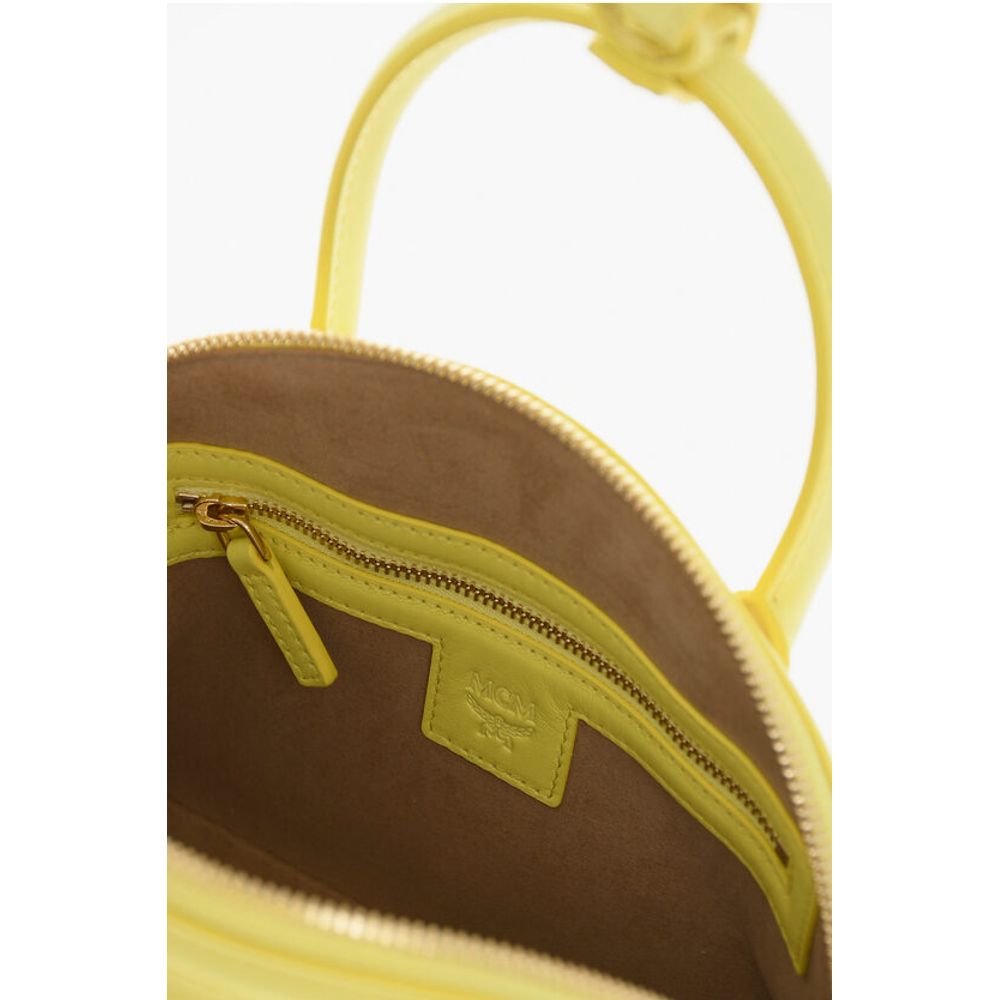 MCM Yellow Cowhide Tote Bag