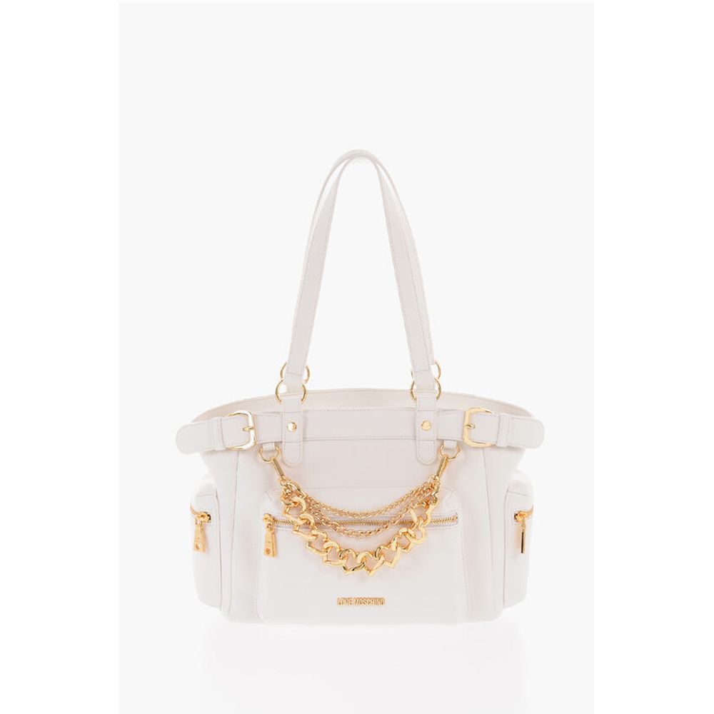 Moschino White Polyethylene Shoulder Bag