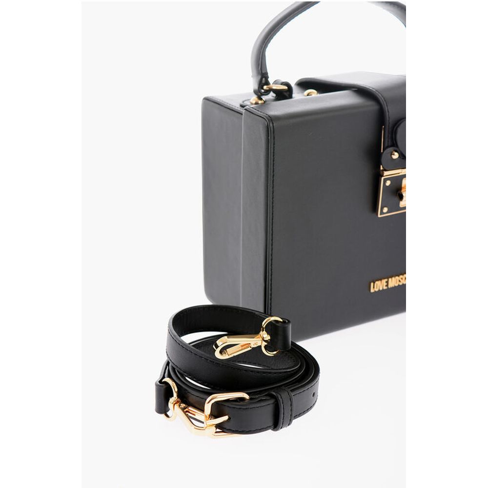 Moschino Black Calfskin Tote Bag