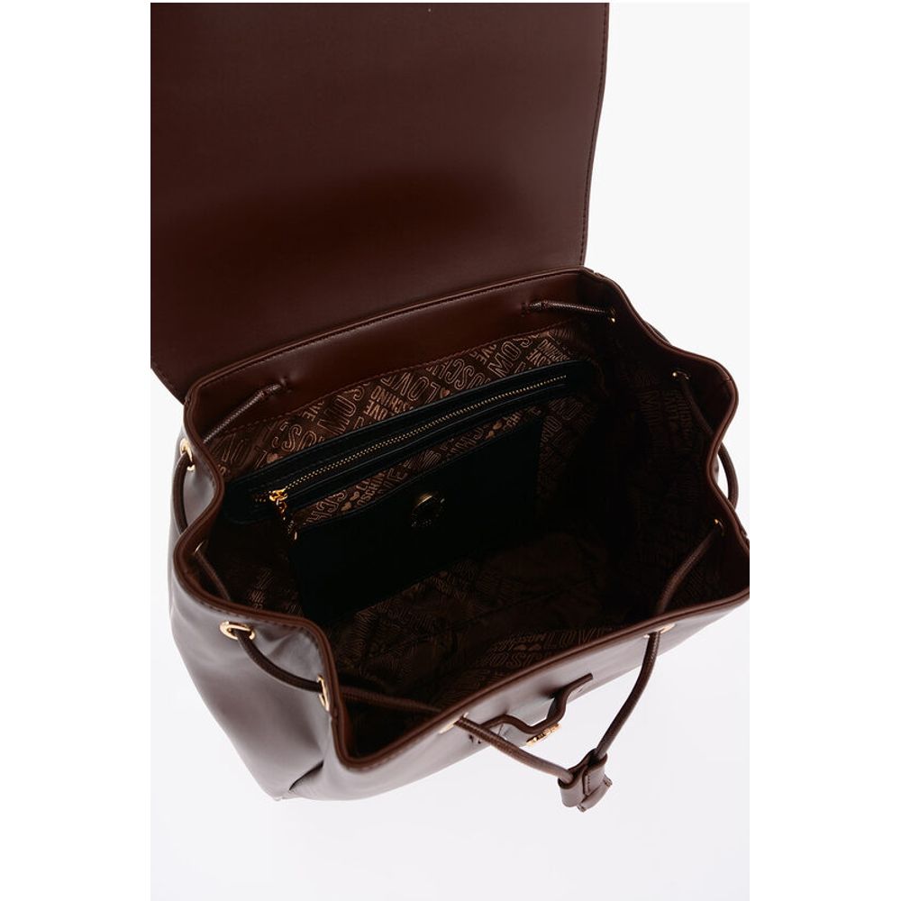 Moschino Brown Polyethylene Backpack