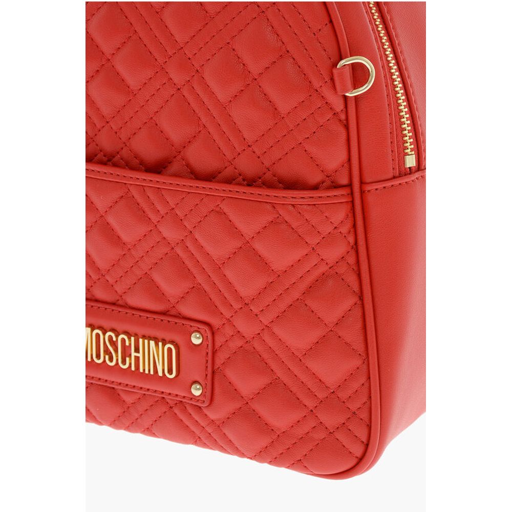 Moschino Red Polyethylene Backpack