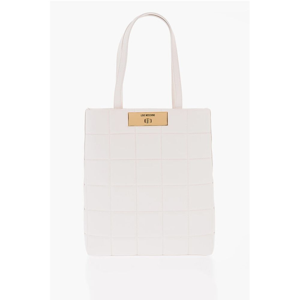 Moschino White Polyethylene Tote Bag