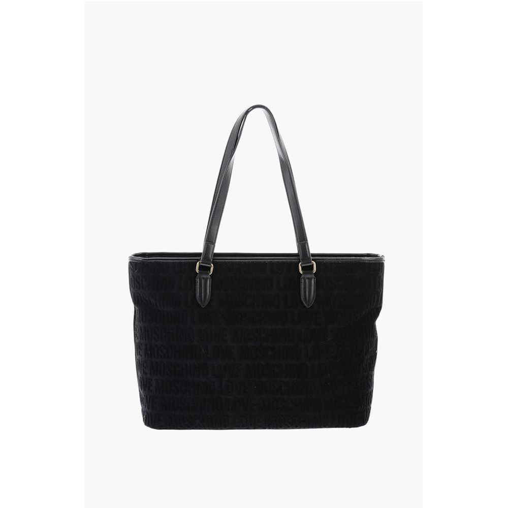 Moschino Black Cotton Shoulder Bag
