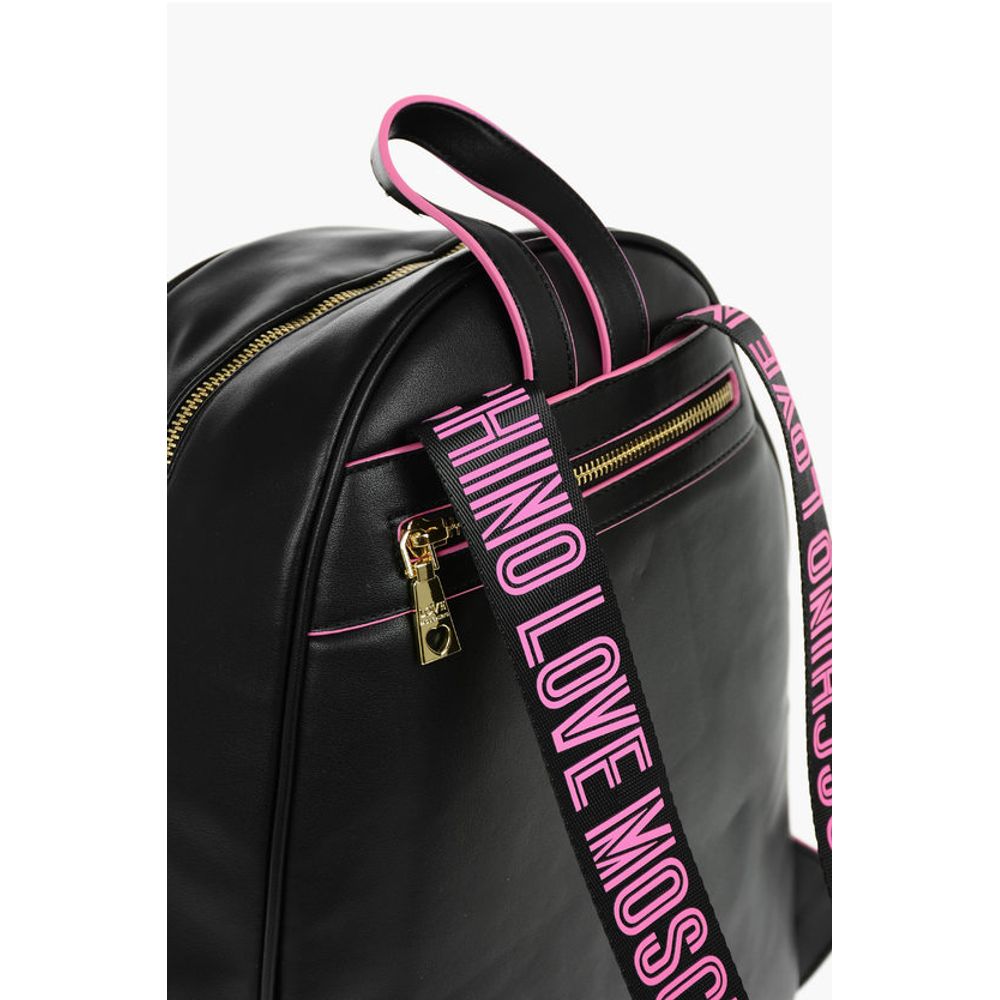 Moschino Black Polyethylene Backpack