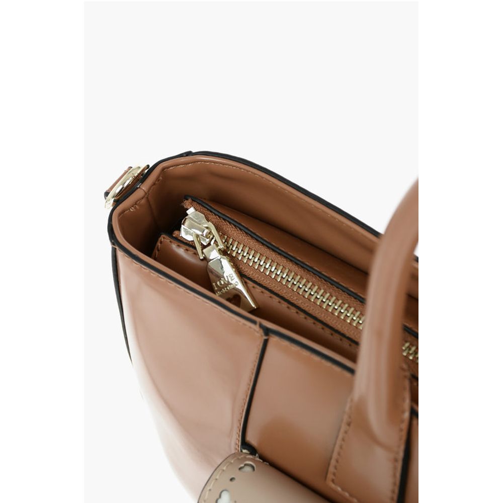 Moschino Brown Polyethylene Tote Bag