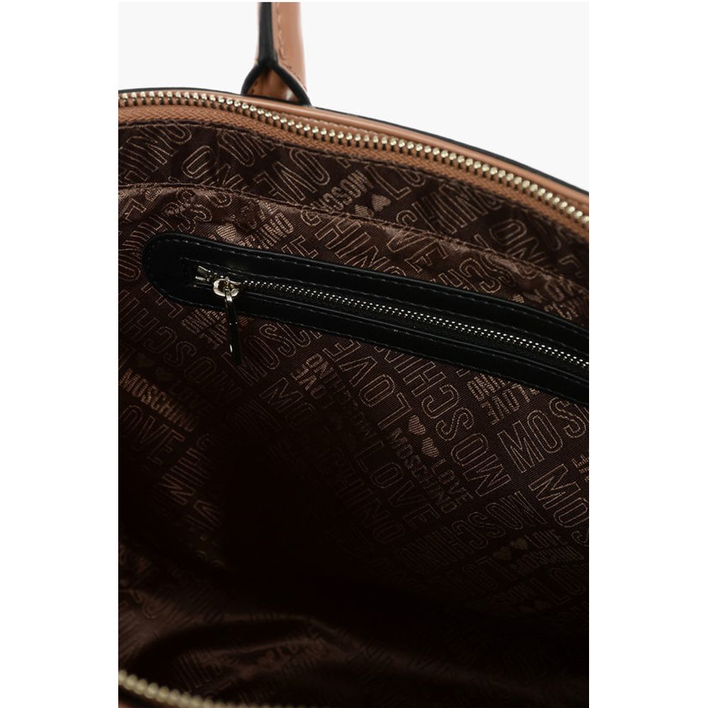 Moschino Brown Polyethylene Tote Bag