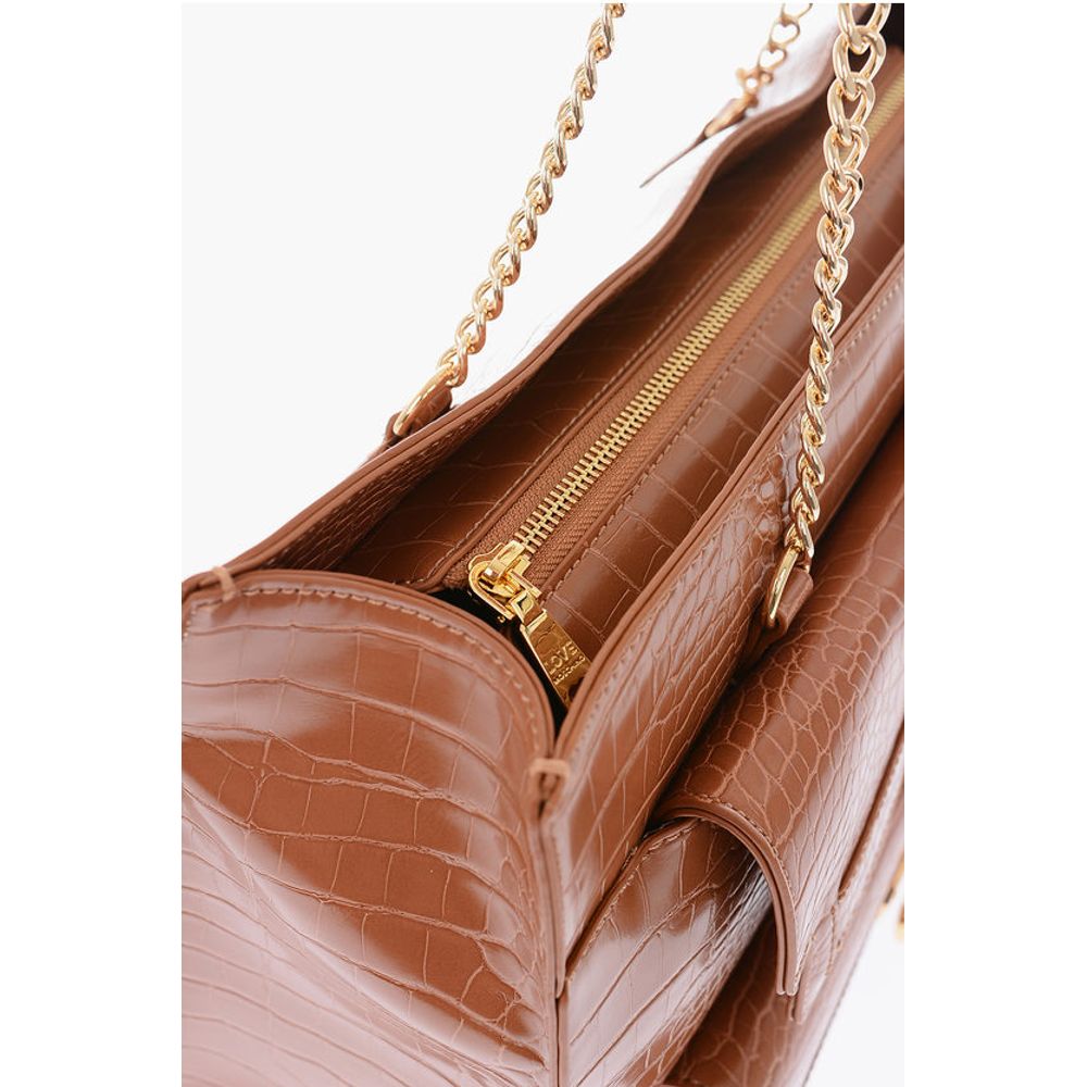 Moschino Brown Polyurethane Shoulder Bag