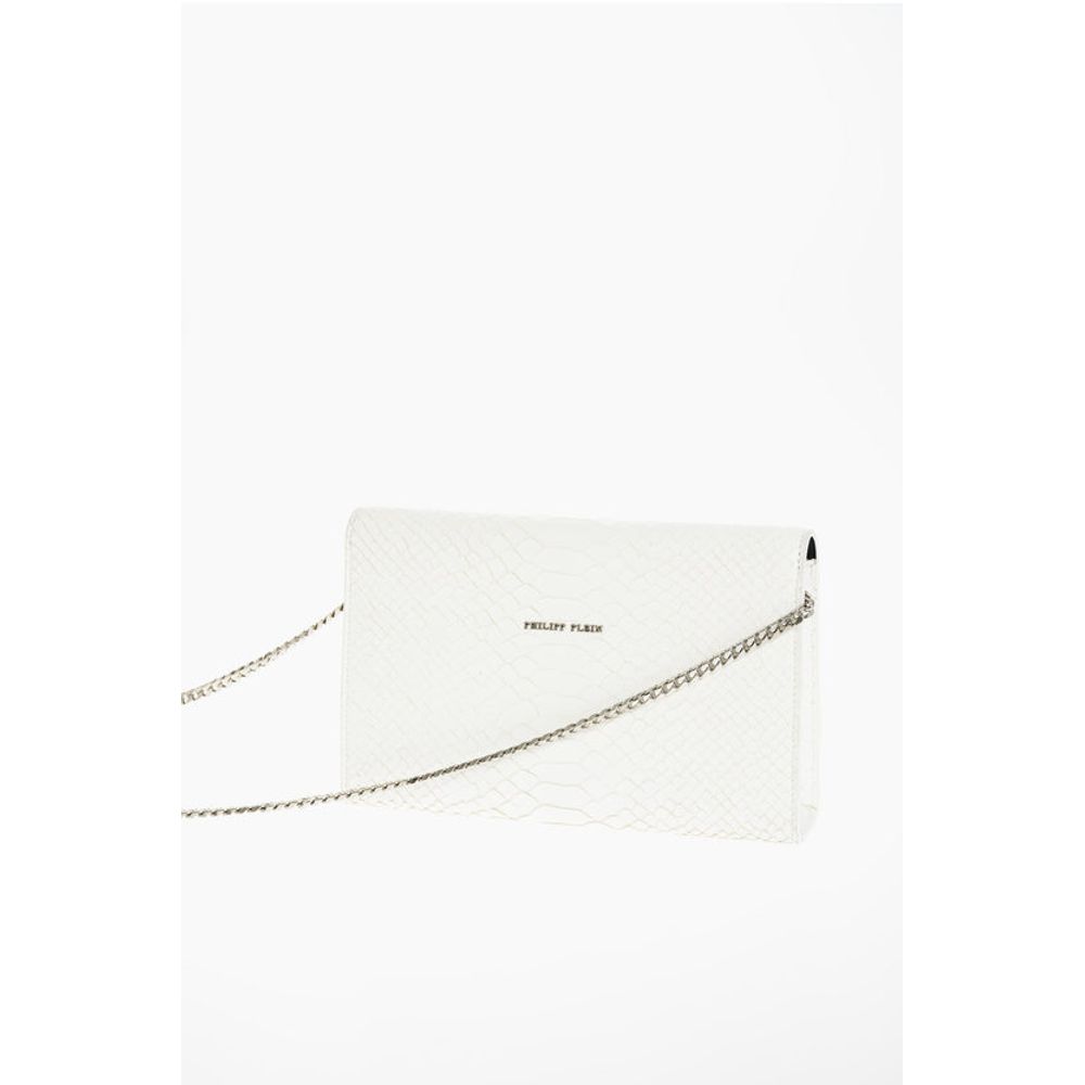 Philipp Plein White Calfskin Tote Bag