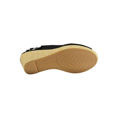 Tommy Hilfiger Black Cotton Women Sandal